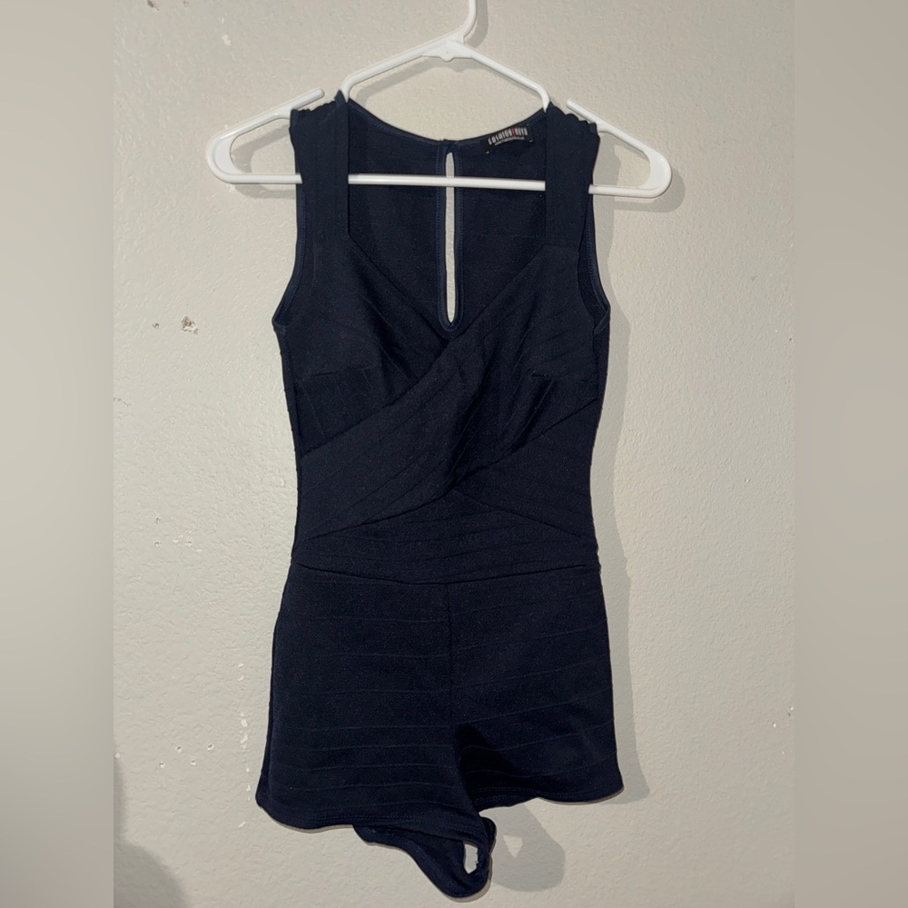 Fashion Nova Black Sleeveless Romper
